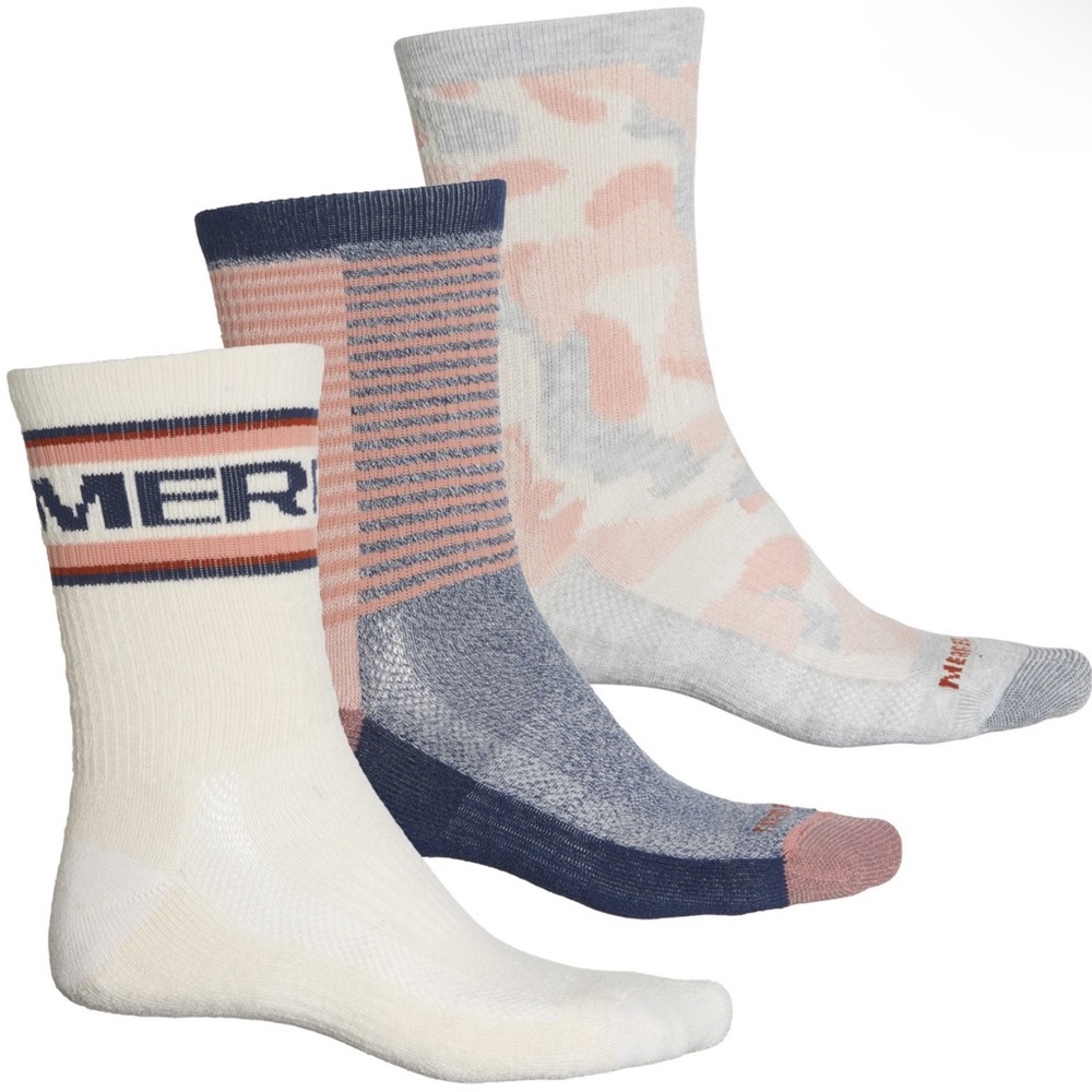 Merrell 3 Pk REPREVE Recycled Everyday Socks Crew (For Men and W…